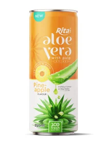 Aloe Vera with Pulp Pineapple Flavor 250ml Can