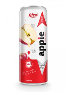 OEM beverage distributors Fruit apple juice 330ml in can