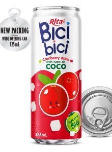 Bici Bici 325ml Cranberry drink with nata de Coco (wide opening can)