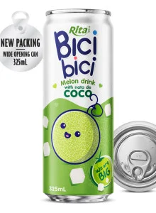 Bici Bici 325ml Melon drink with nata de Coco (wide opening can) Bici Bici 325ml Melon drink with nata de Coco (wide opening can)