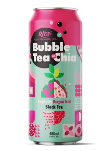Best Quality Bubble Tea With Chia Raspberry And Dragon Fruit