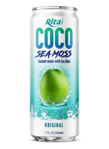 Coco Sea Moss Coconut water with sea moss 325ml sleek can