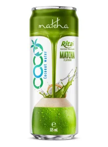 Coconut water with Matcha Flavor 325ml Sleek Can