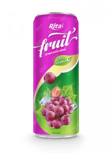 OEM fruit grape juice enrich vitamin C in 320ml can