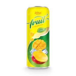 fruit mango juice enrich vitamin C in 320ml can
