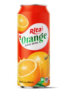 Manafacturer Beverage 490ml Can Orange Juice Drink