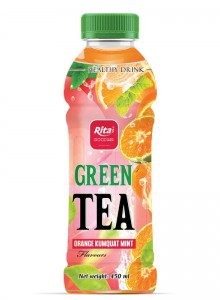 OEM Green Tea Drink With Orange Kumquat Mint Flavor