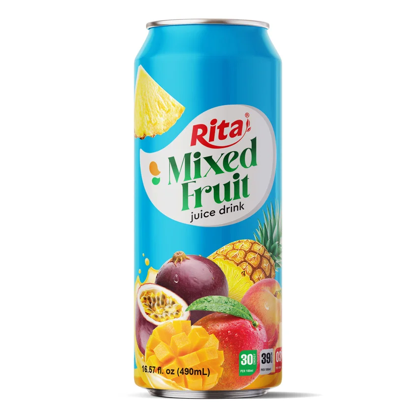 Fresh Flavor NFC 490ml Can Mixed Fruit Juice - OEM Manufacturing 