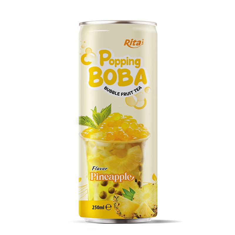 popping Boba bubble pineapple TEA drink  250ML