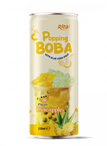 popping Boba bubble pineapple flavor with aloe vera pulp 250ML