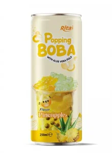 Beverage Manufacturer Bubble Tea Pineapple Fruit Flavor 250ml Can