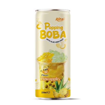 popping Boba bubble pineapple flavor with aloe vera pulp 250ML