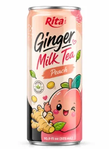 Ready-to-Drink Ginger Milk Tea with Peach Flavor 10.9 fl oz(325ml)