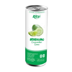 real tropical  cucumber lime sparkling drink