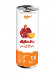 real tropical orange pomegranate sparkling drink