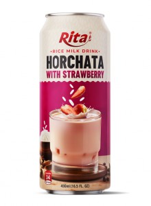 rice milk drink Horchata with strawberry 16.5 fl oz cans