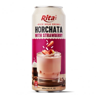 rice milk drink Horchata with strawberry 16.5 fl oz cans