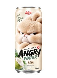 Sparkling Coconut Water with Protein 330ml – Angry Water Sparkling Coconut Water with Protein 330ml – Angry Water