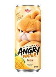 Sparkling Mango Juice with Protein 330ml – Angry Water Sparkling Mango Juice with Protein 330ml – Angry Water