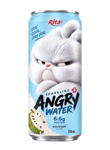 Sparkling Soursop Juice with Protein 330ml – Angry Water