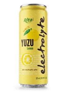 Yuzu Lemon Electrolyte Water Drink 325ml Low Sugar Hydration Beverage