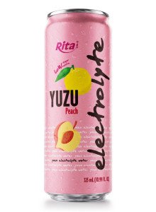 Yuzu Peach Electrolyte Water Drink 325ml Low Sugar Hydration Beverage